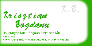 krisztian bogdanu business card