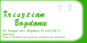 krisztian bogdanu business card